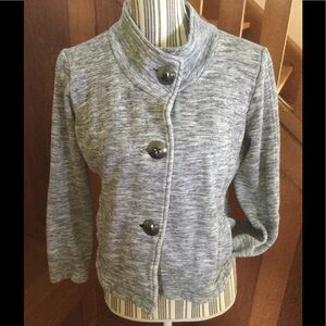 CAbi Gray Button-Up Blazer